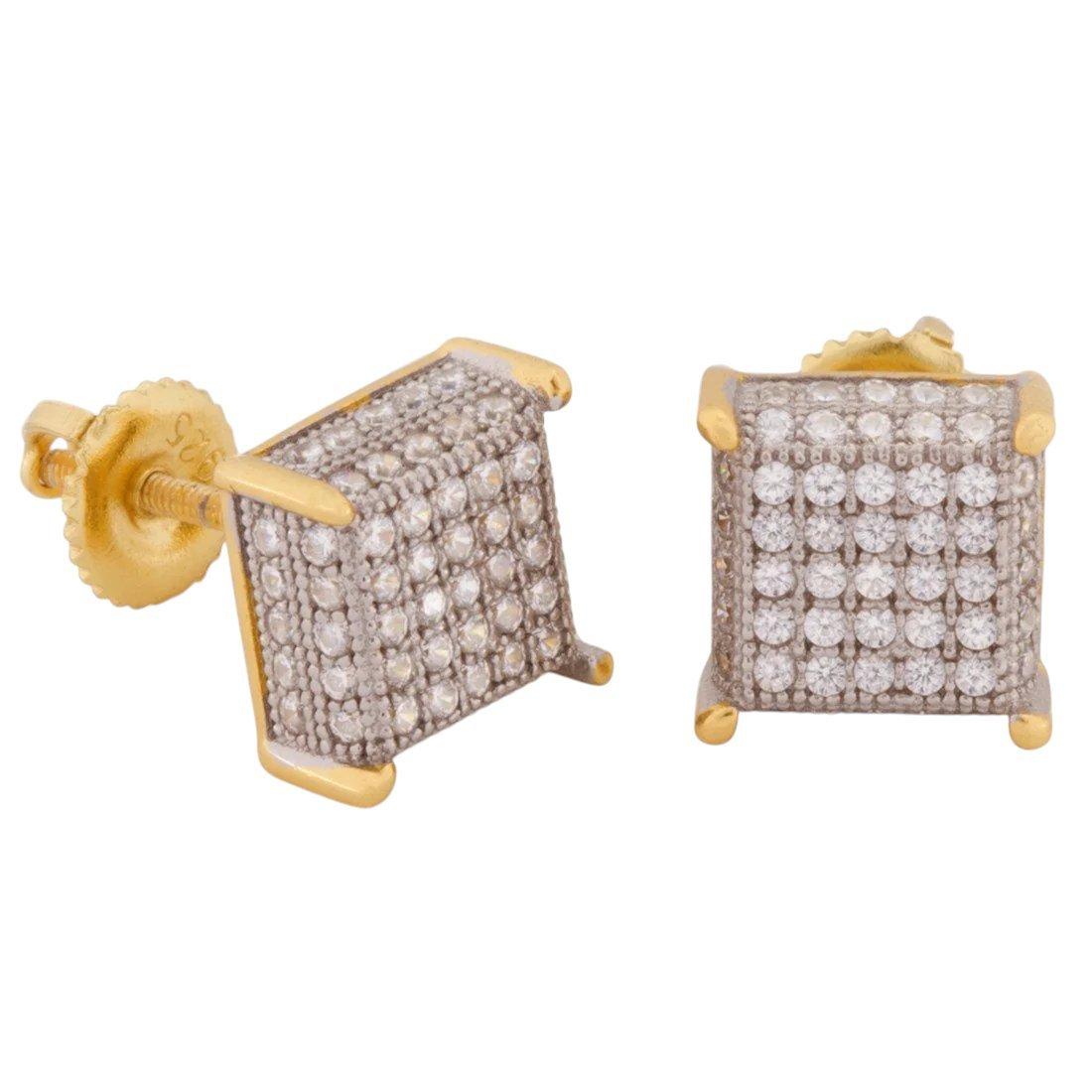 King Ice Prong Stud Earrings - 14K/White Gold - 14K/WHITE GOLD